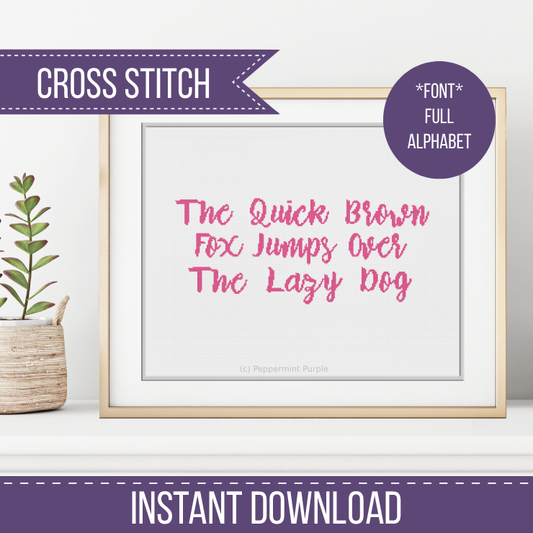 Fancy Alphabet 2 Cross Stitch Font by Peppermint Purple