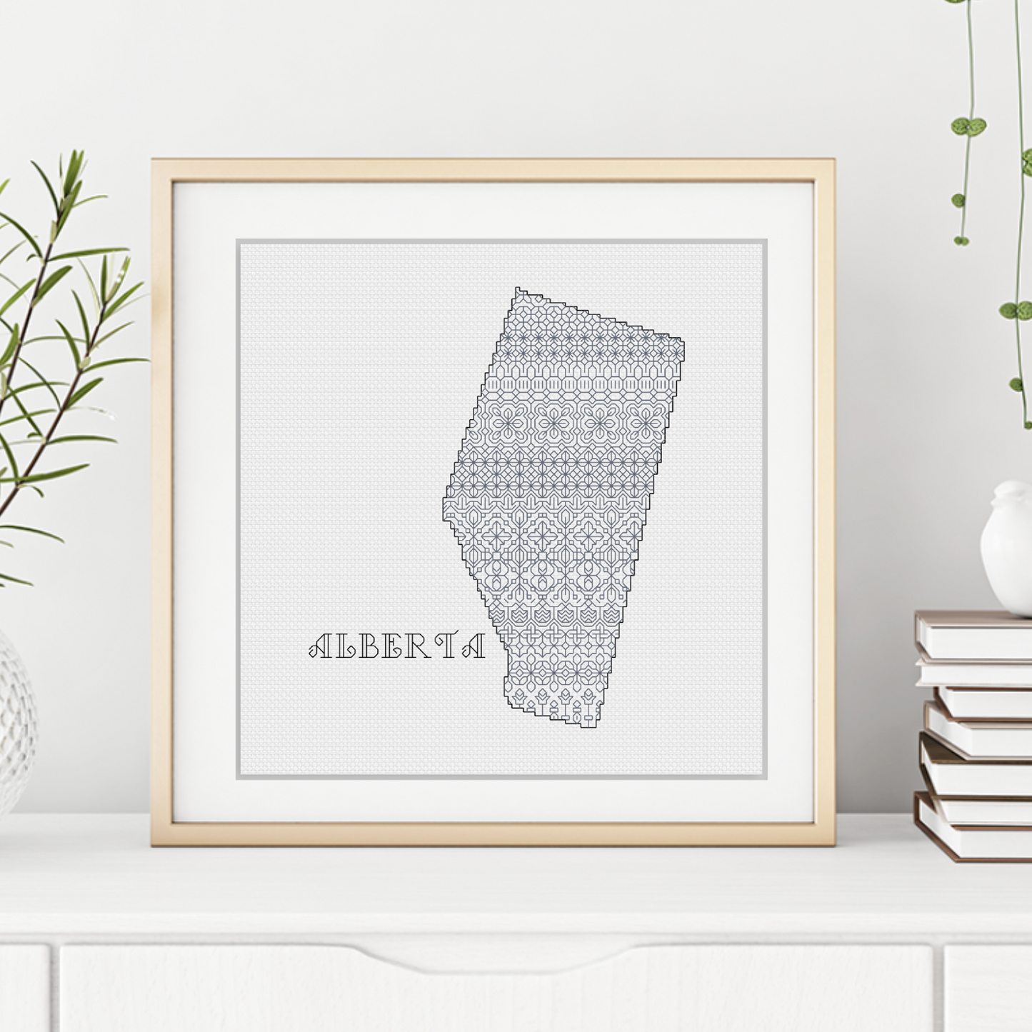 Alberta Blackwork Blackwork Pattern by Peppermint Purple