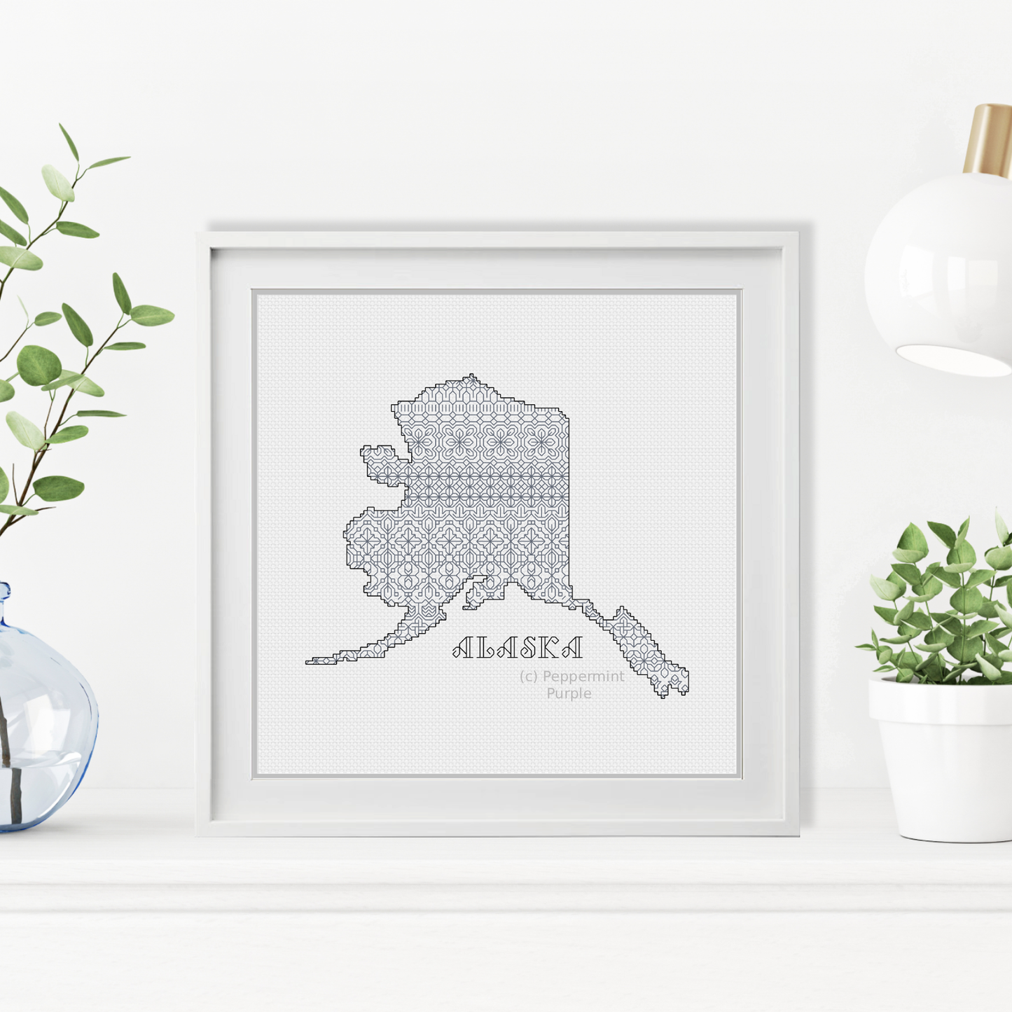 Alaska Blackwork Blackwork Pattern by Peppermint Purple