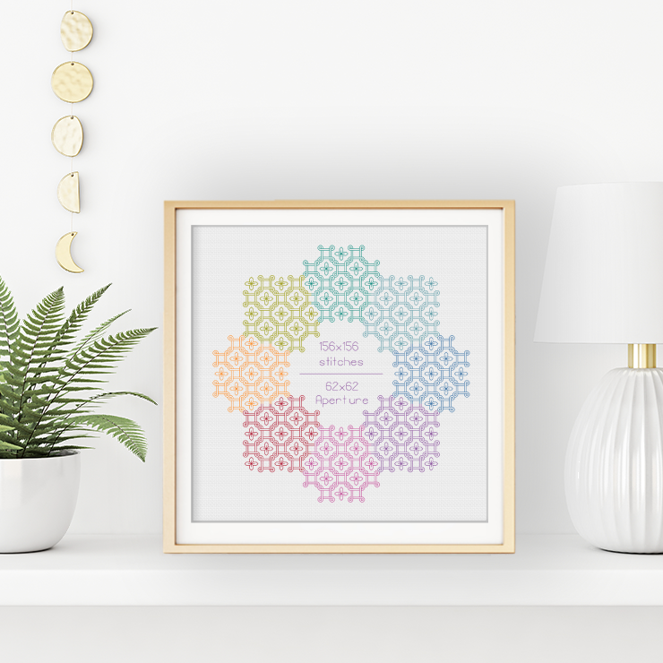 Rainbow Frame Blackwork Pattern by Peppermint Purple