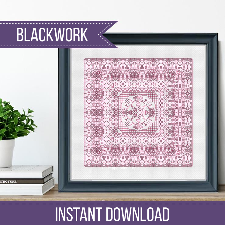 Study In Pink Blackwork Study In Colour by Peppermint Purple