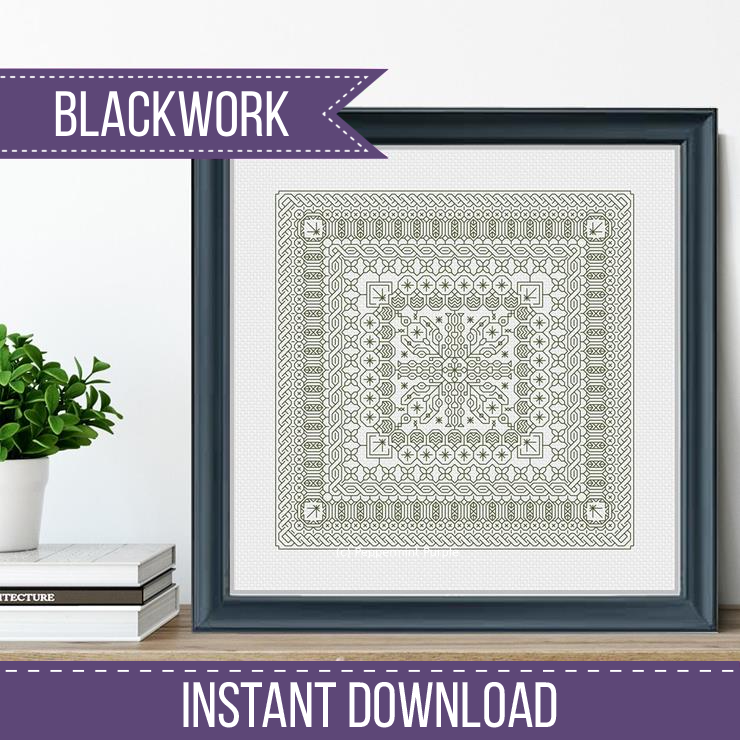 Study In Green Blackwork Study In Colour by Peppermint Purple