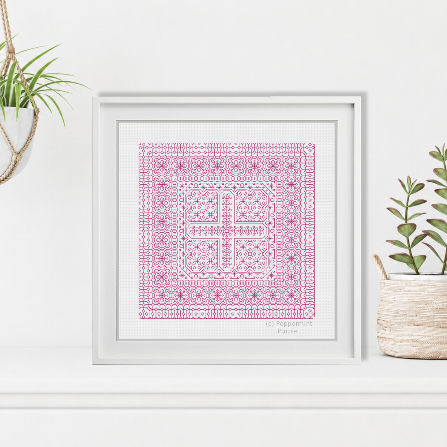 Study In Plum Blackwork Study In Colour by Peppermint Purple