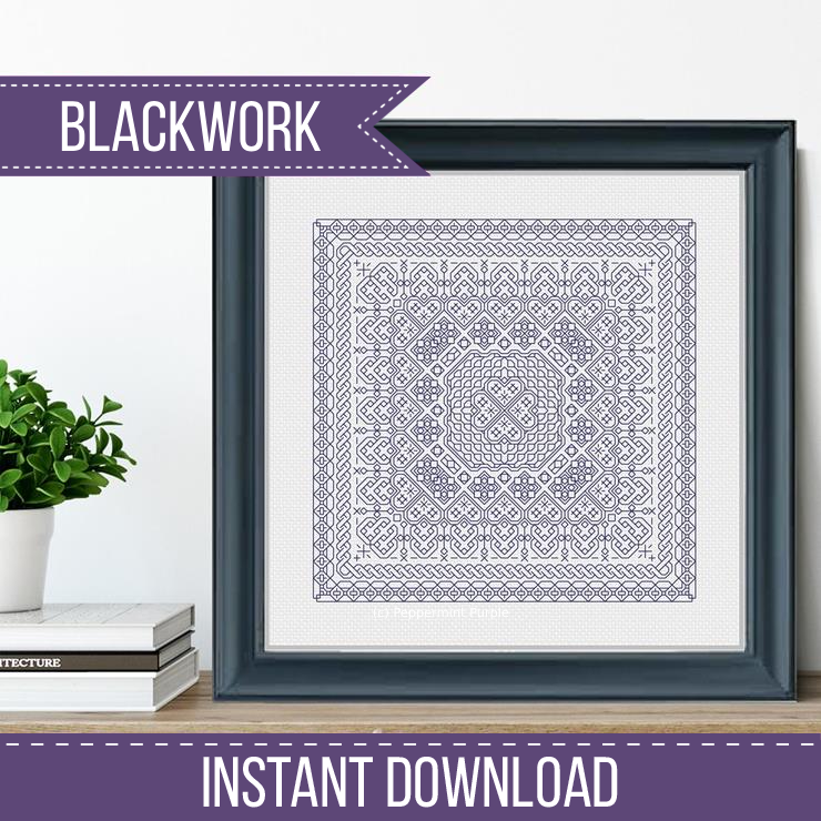 Study In Cornflower Blackwork Study In Colour by Peppermint Purple