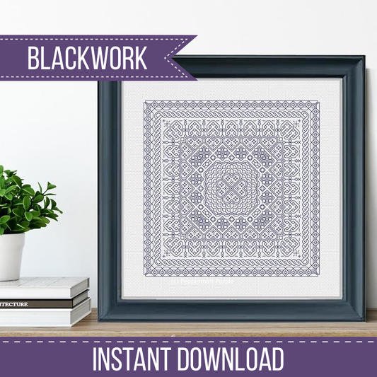 Study In Cornflower Blackwork Study In Colour by Peppermint Purple