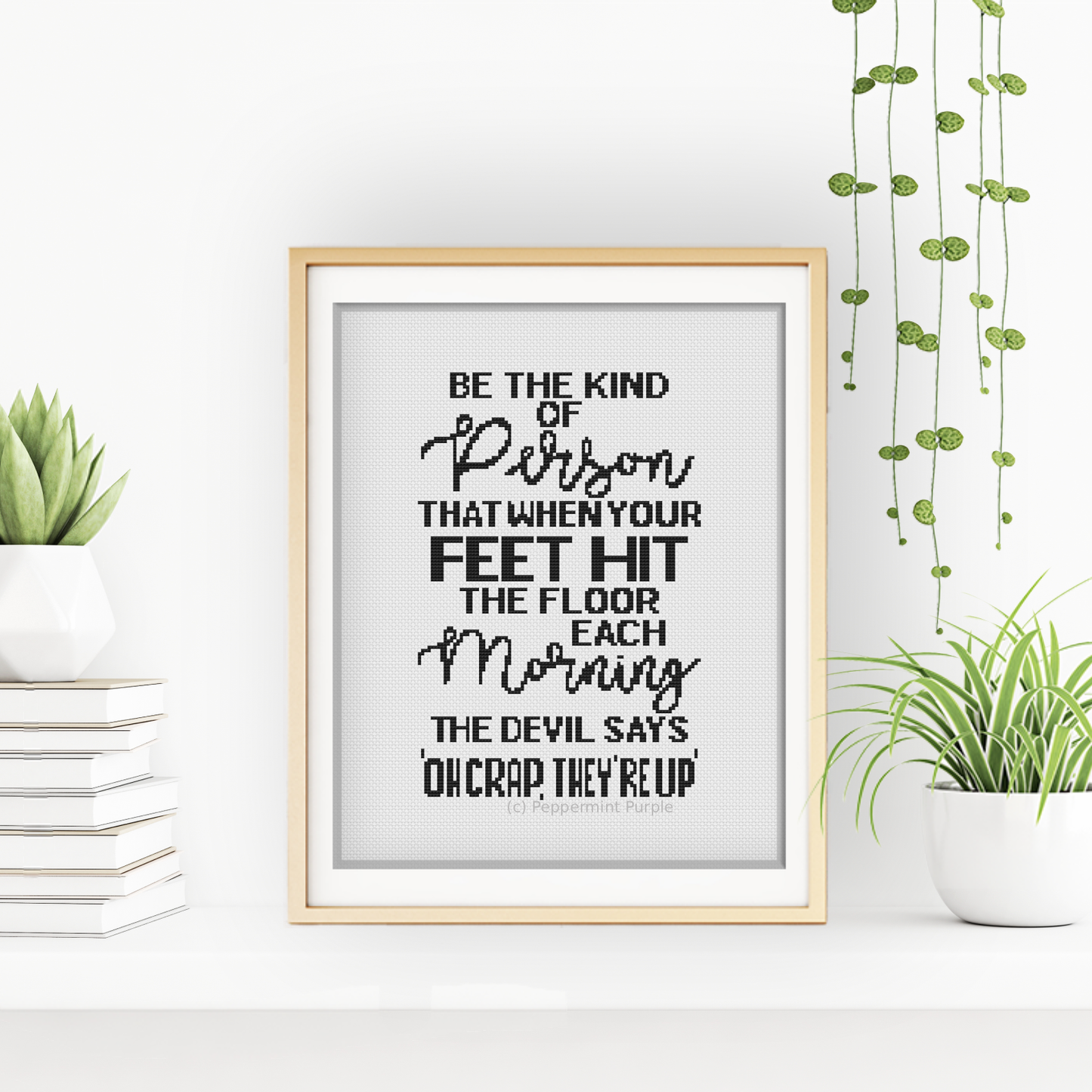 The Devil Says Cross Stitch Pattern by Peppermint Purple