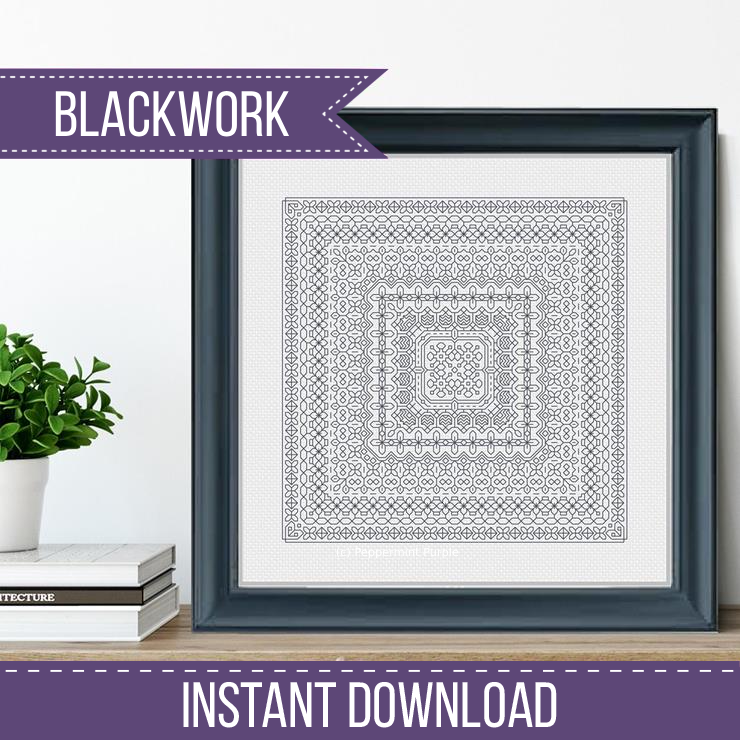 Study In Pewter Blackwork Study In Colour by Peppermint Purple