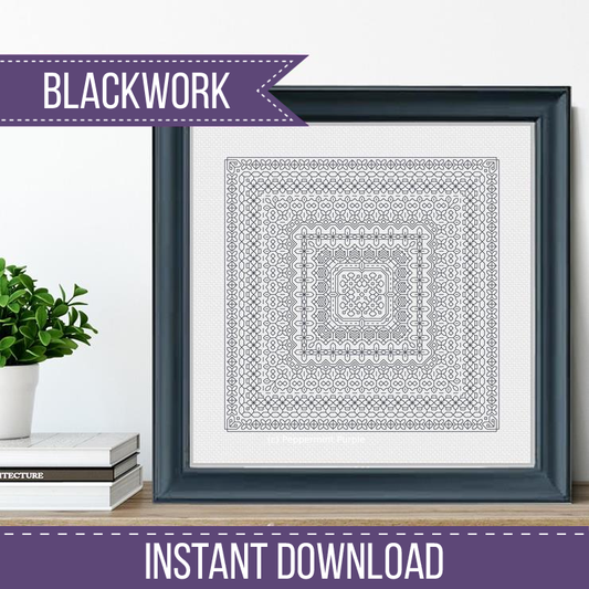 Study In Pewter Blackwork Study In Colour by Peppermint Purple