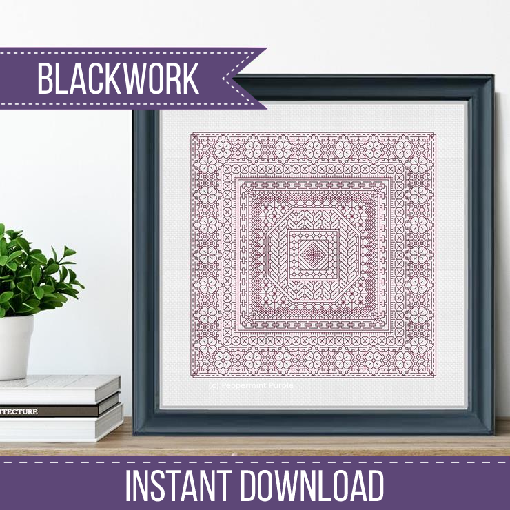 Study In Mauve Blackwork Study In Colour by Peppermint Purple