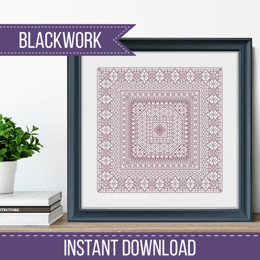 Study In Mauve Blackwork Study In Colour by Peppermint Purple