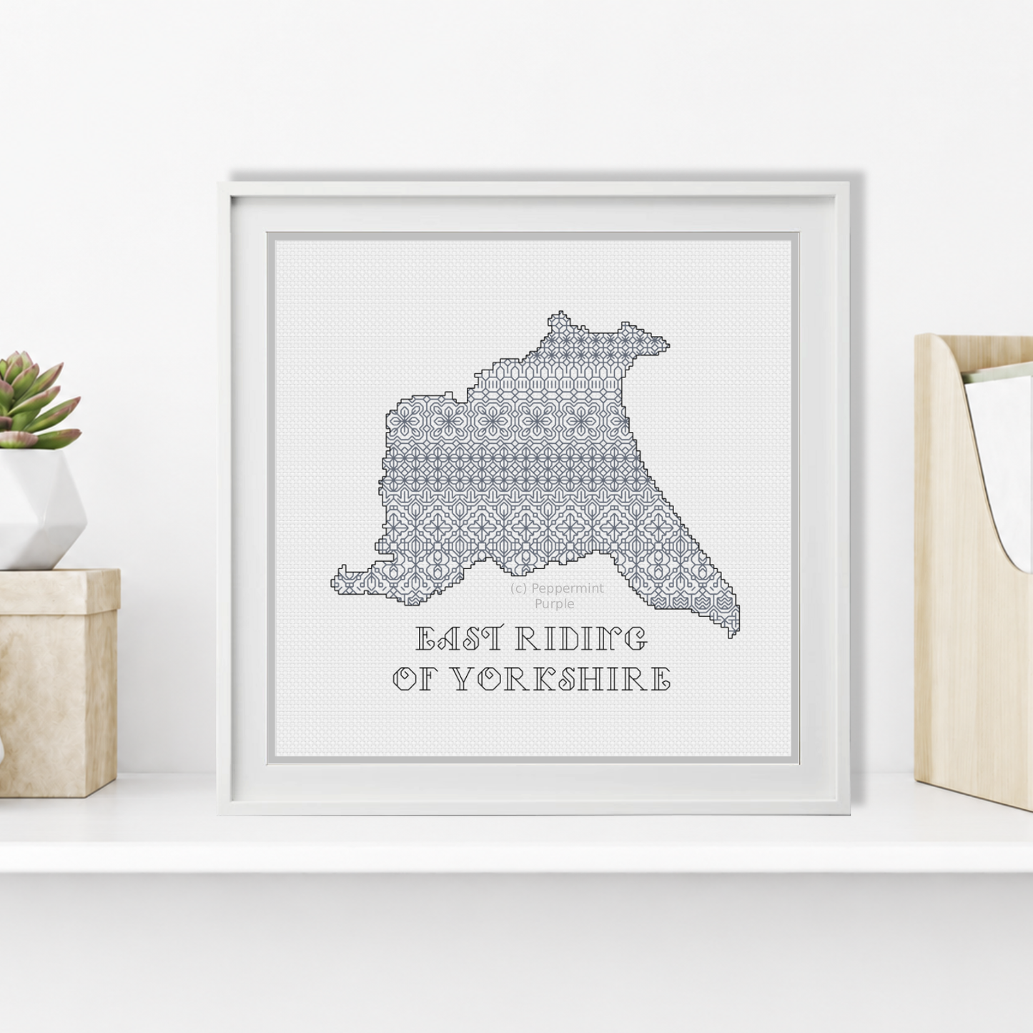 East Riding of Yorkshire Blackwork Pattern by Peppermint Purple