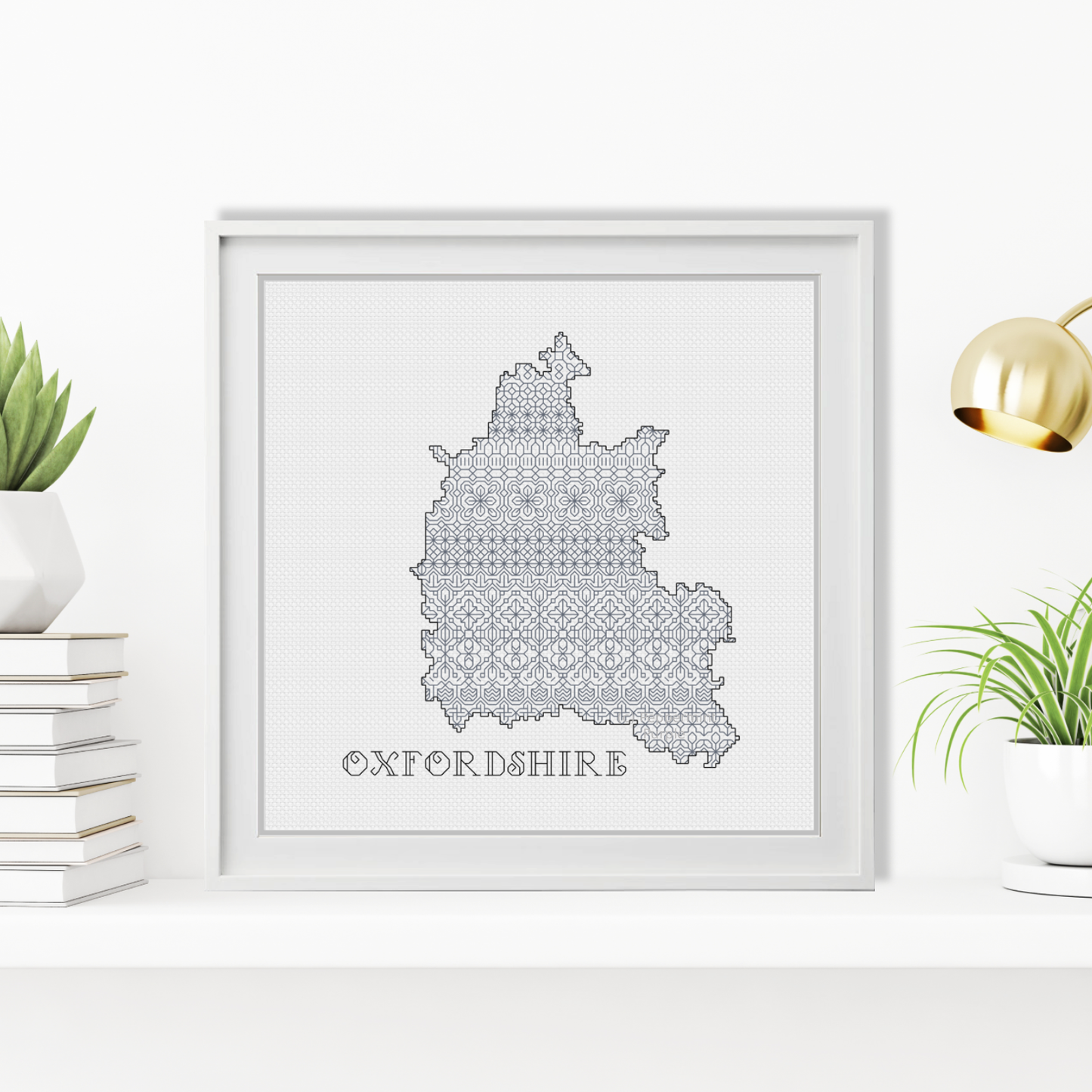 Oxfordshire Blackwork Pattern Blackwork Pattern by Peppermint Purple