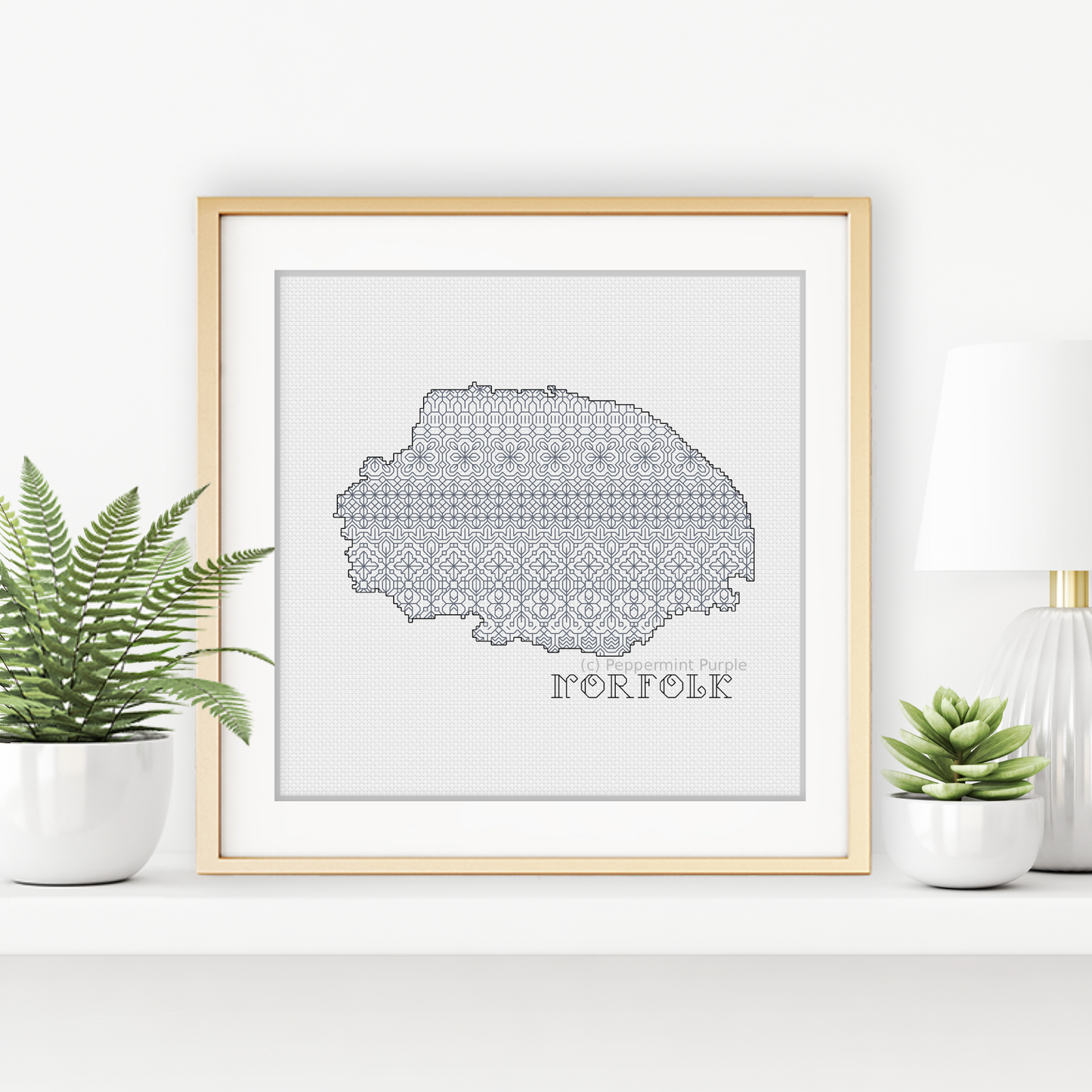 Norfolk Blackwork Blackwork Pattern by Peppermint Purple