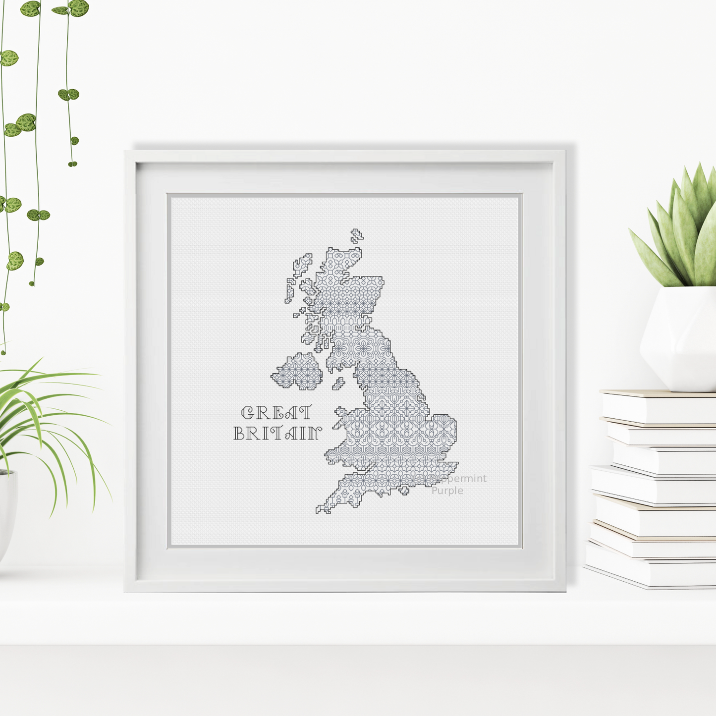 Great Britain Blackwork Blackwork Pattern by Peppermint Purple