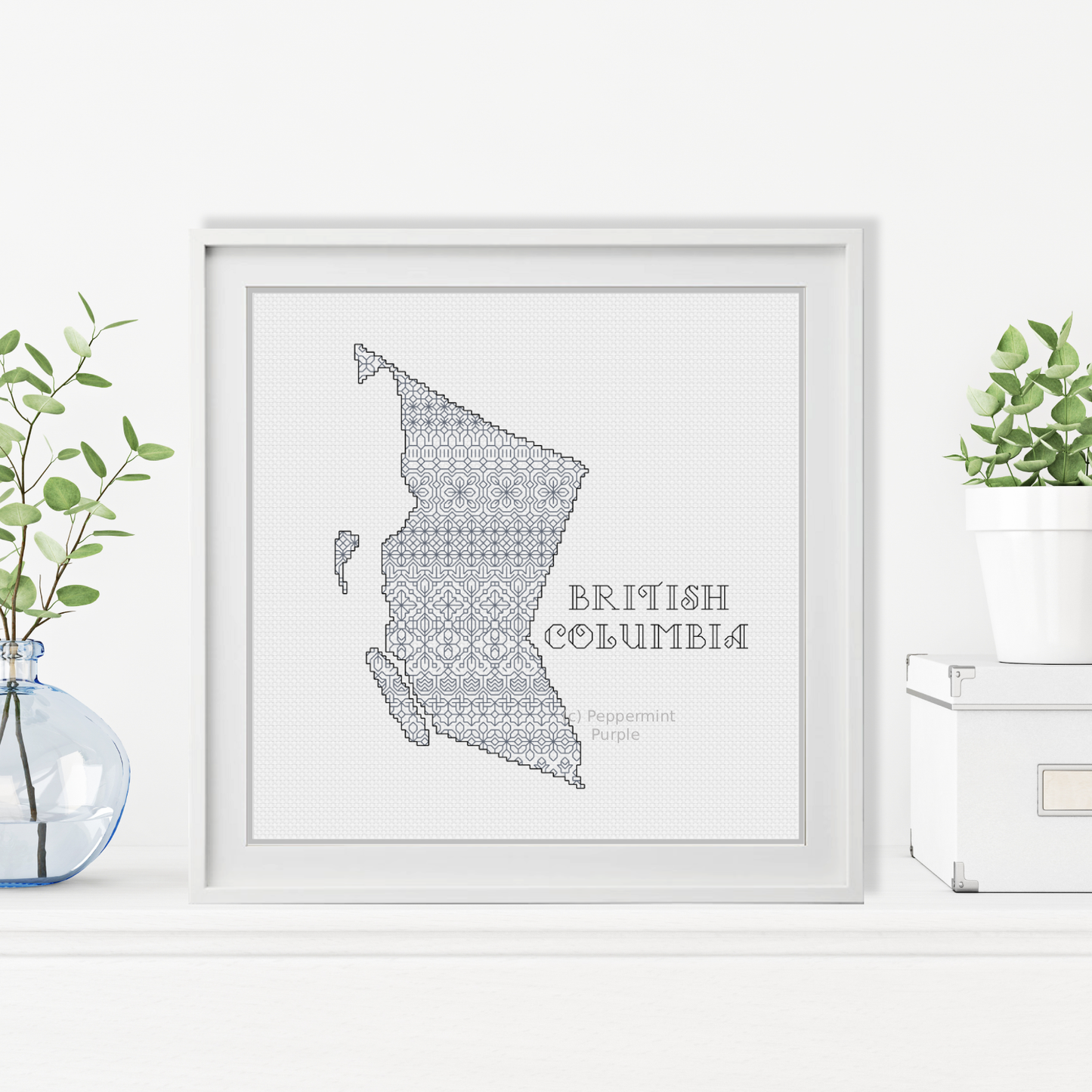 British Columbia Blackwork Blackwork Pattern by Peppermint Purple