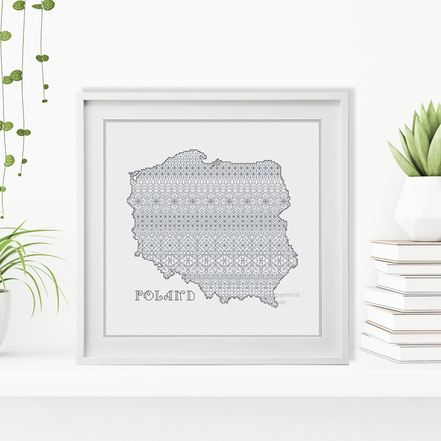 Poland Blackwork Blackwork Pattern by Peppermint Purple