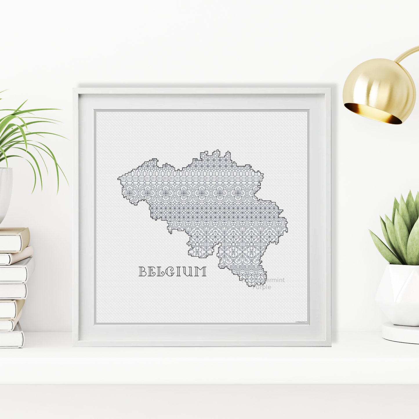 Belgium Blackwork Blackwork Pattern by Peppermint Purple