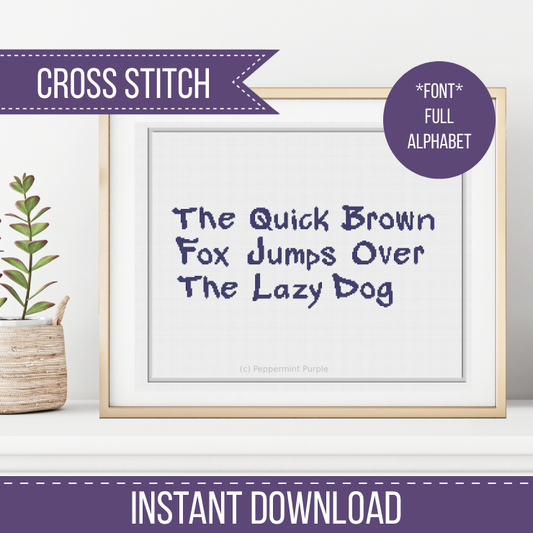 Graffiti Font Cross Stitch Font by Peppermint Purple