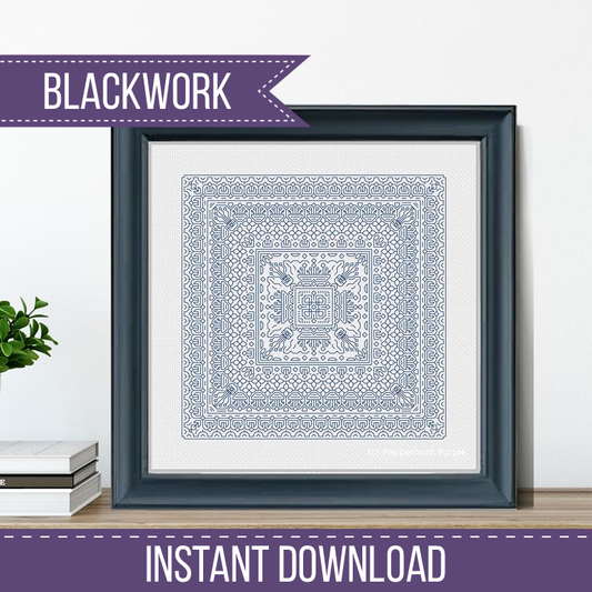 Study In Wedgewood Blackwork Study In Colour by Peppermint Purple
