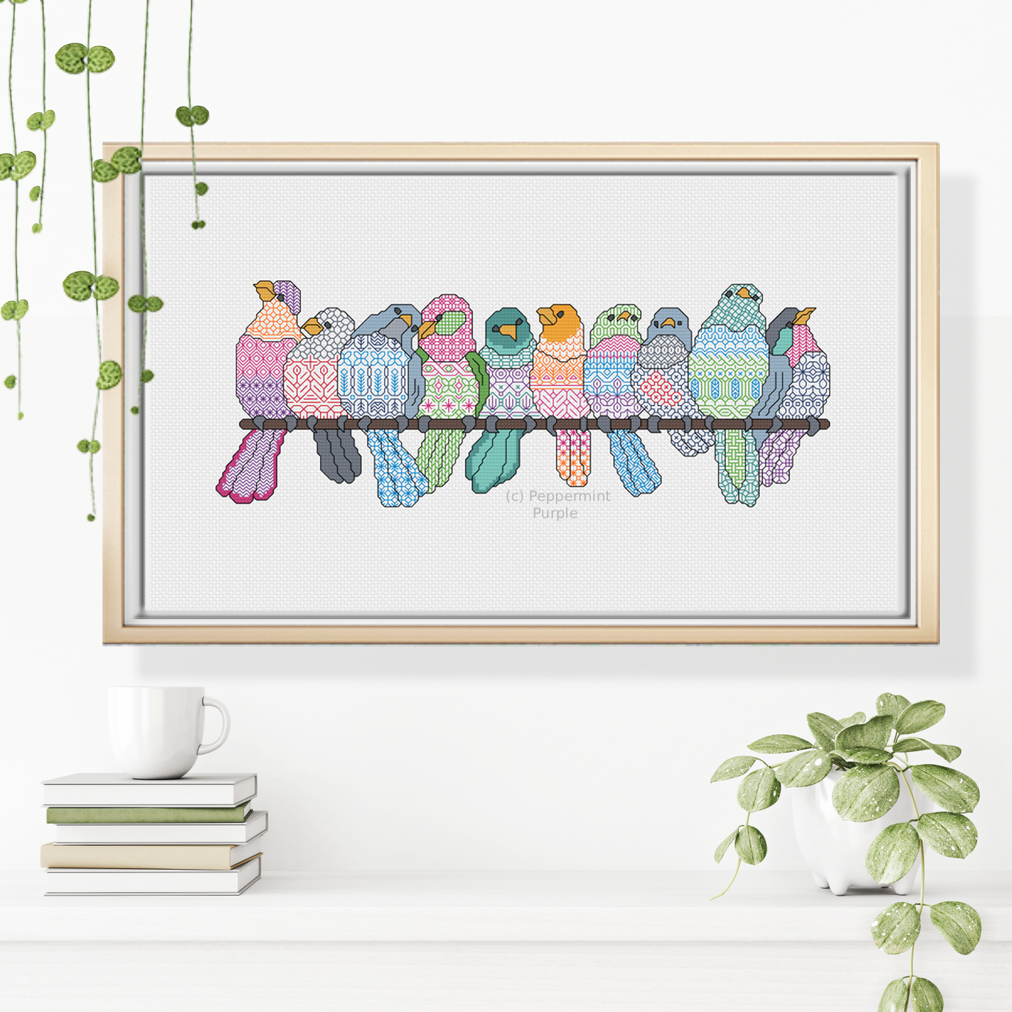 Just Birds Blackwork Pattern by Peppermint Purple