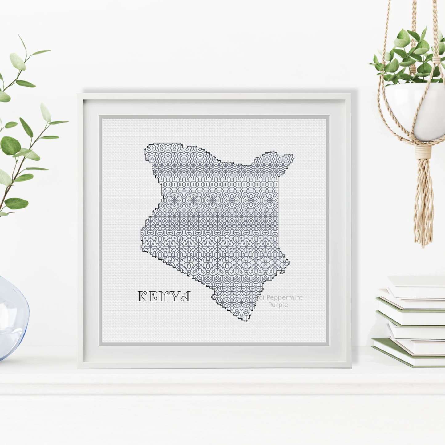 Kenya Blackwork Blackwork Pattern by Peppermint Purple