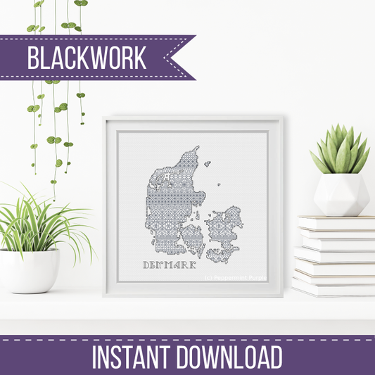 Denmark Blackwork Blackwork Pattern by Peppermint Purple