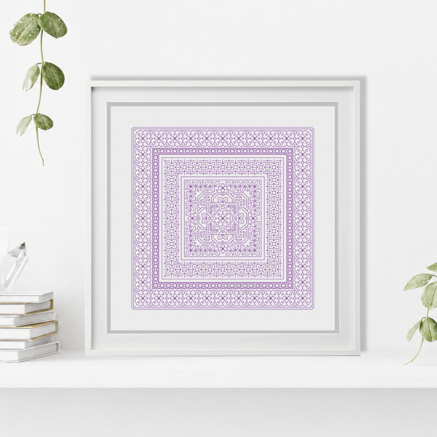 Study In Lavender Blackwork Study In Colour by Peppermint Purple