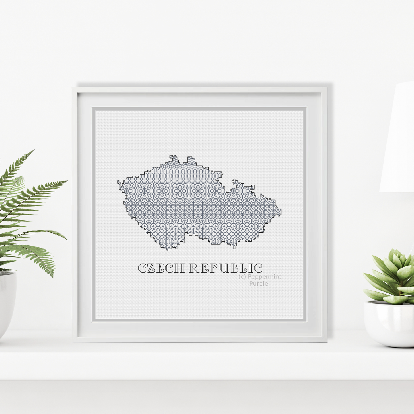 Czech Republic Blackwork Blackwork Pattern by Peppermint Purple