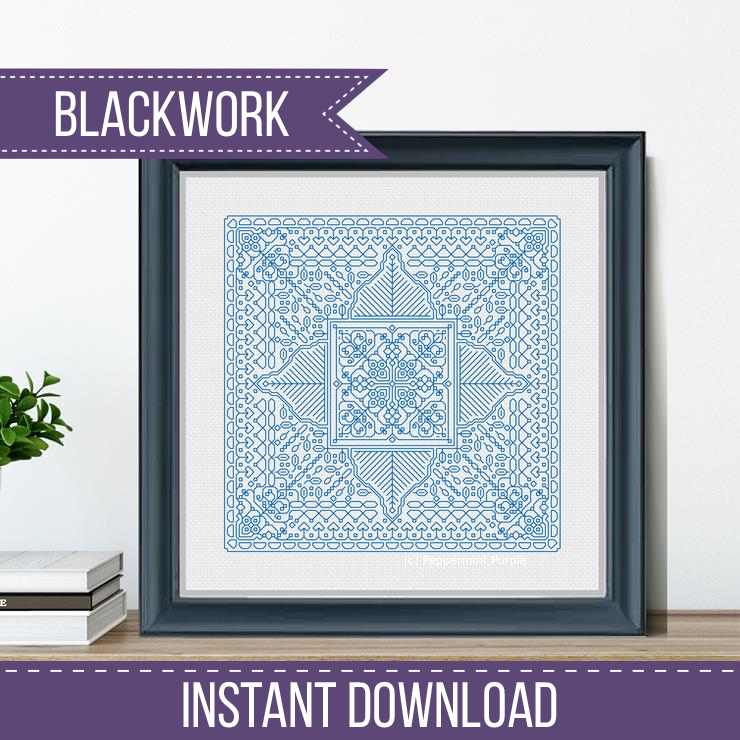 Study In Electric Blue Blackwork Study In Colour by Peppermint Purple