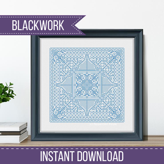 Study In Electric Blue Blackwork Study In Colour by Peppermint Purple