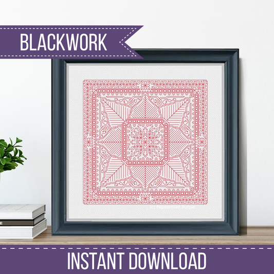 Study In Christmas Red Blackwork Study In Colour by Peppermint Purple
