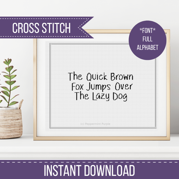 Handwritten Font Cross Stitch Font by Peppermint Purple