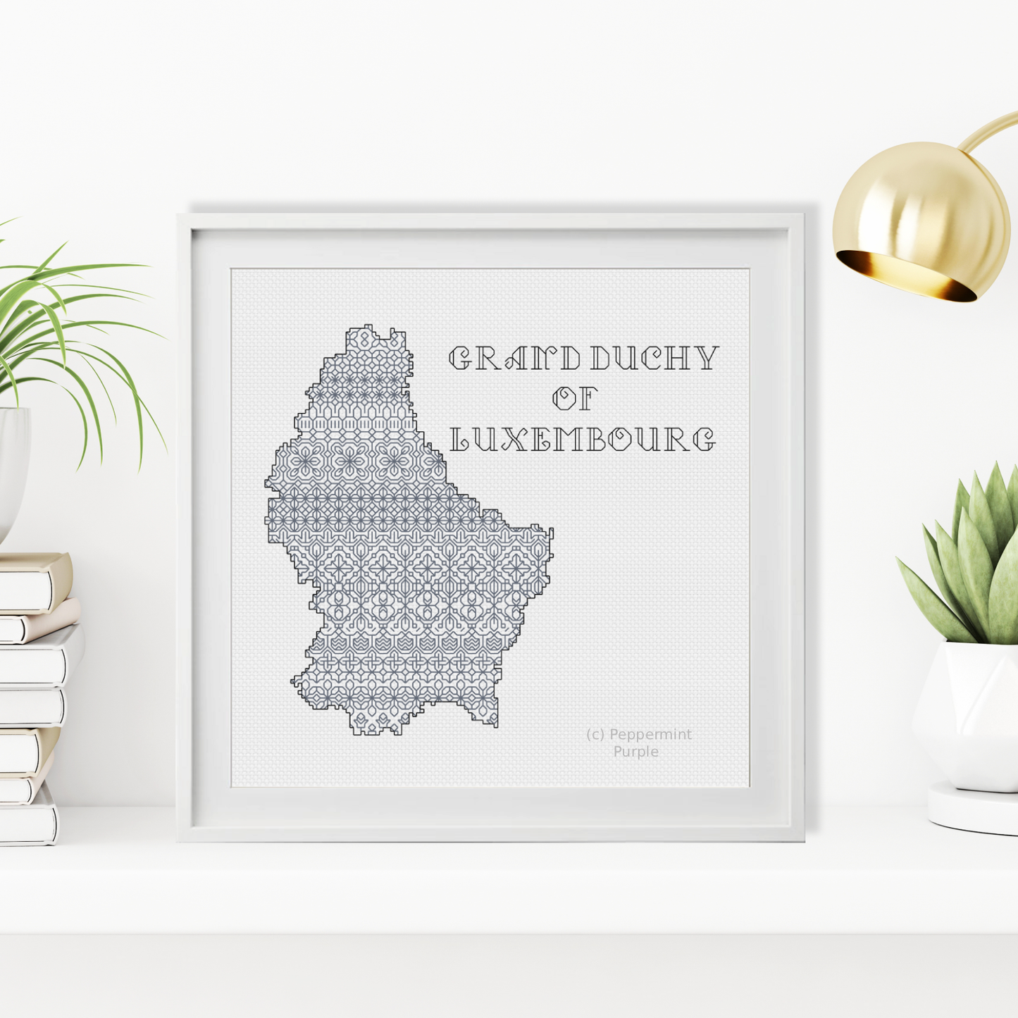 Luxembourg Blackwork Pattern by Peppermint Purple