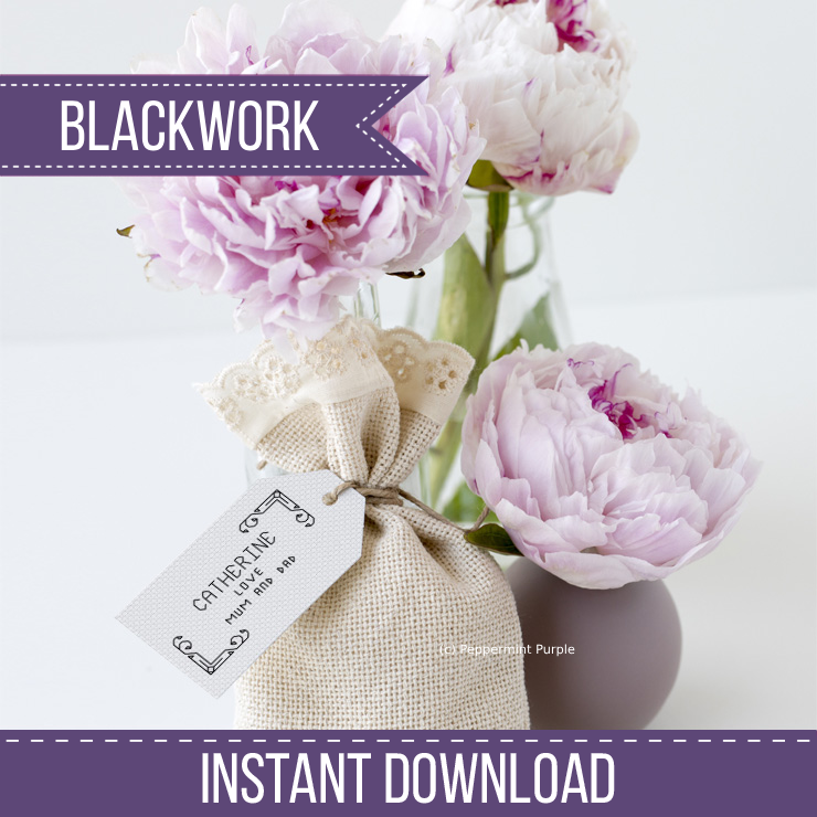 32 Blackwork Corners Blackwork Font by Peppermint Purple