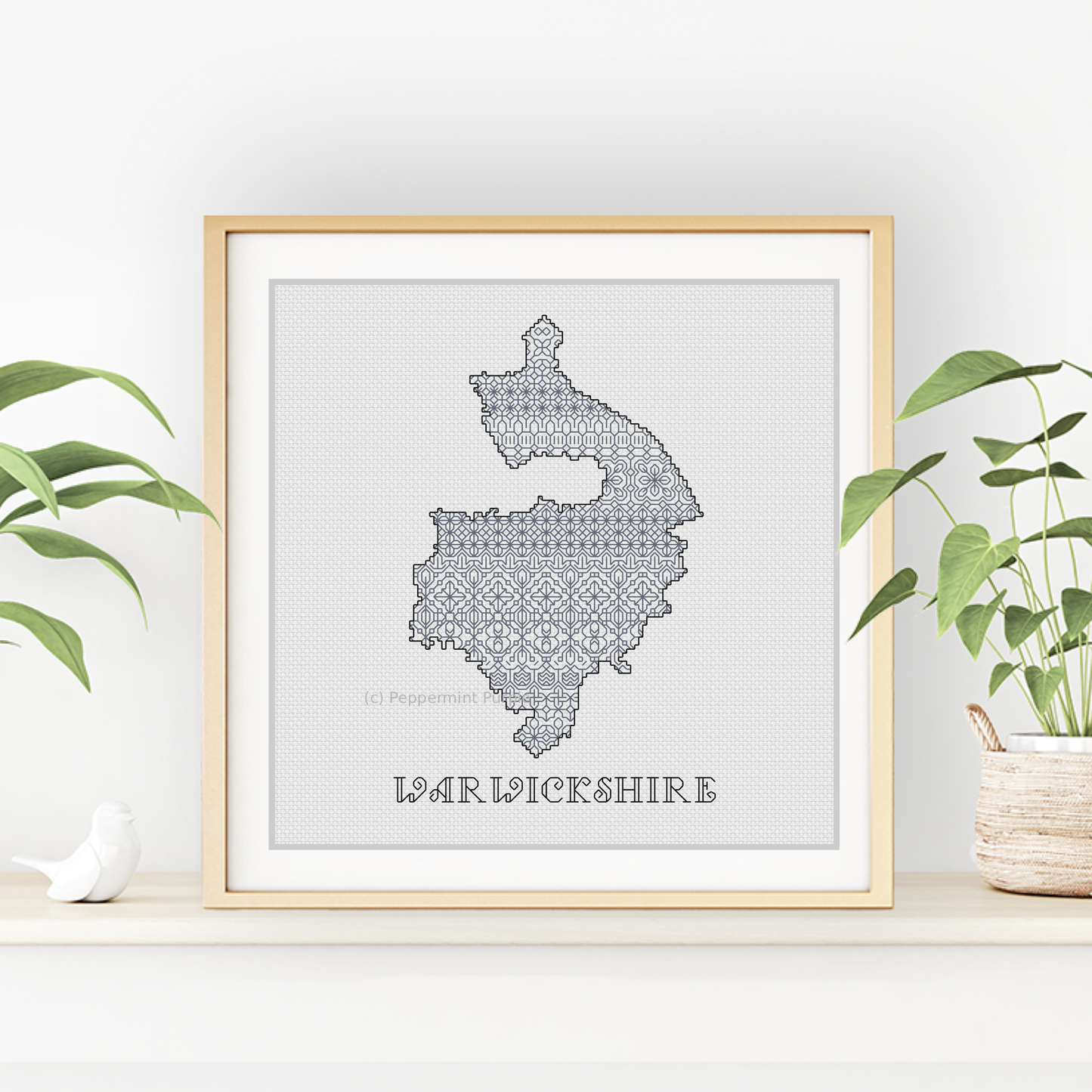 Warwickshire Blackwork Pattern Blackwork Pattern by Peppermint Purple