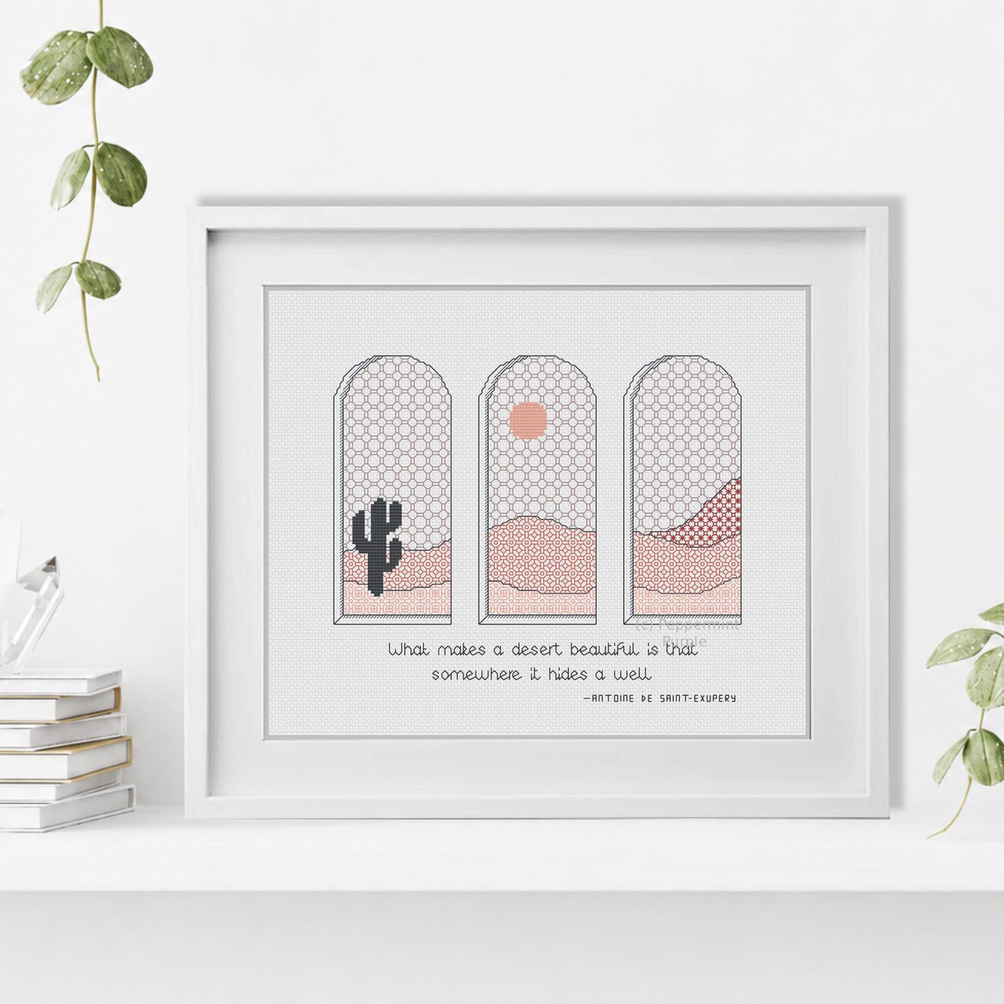 Desert Dreams Blackwork Pattern by Peppermint Purple