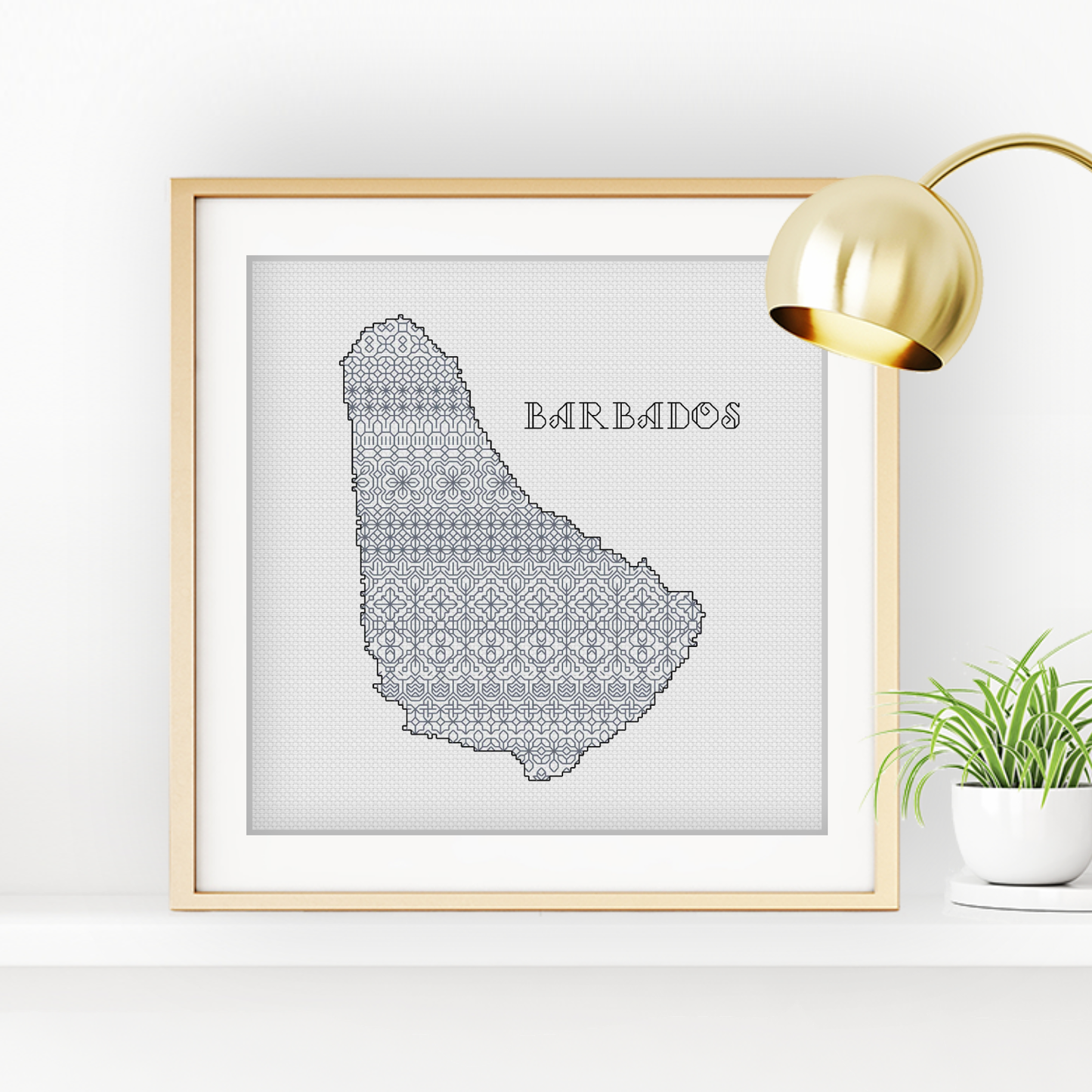 Barbados Blackwork Pattern Blackwork Pattern by Peppermint Purple