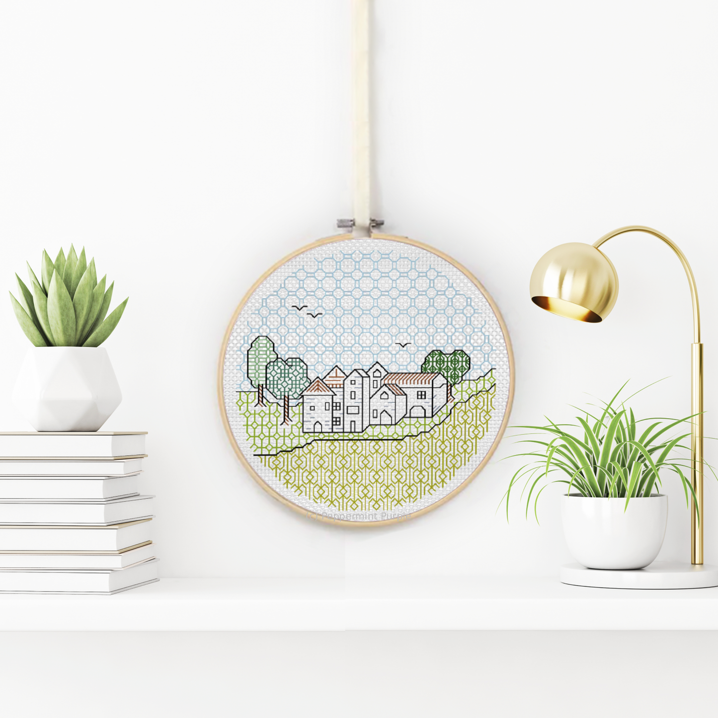 The Manor House Blackwork Pattern by Peppermint Purple
