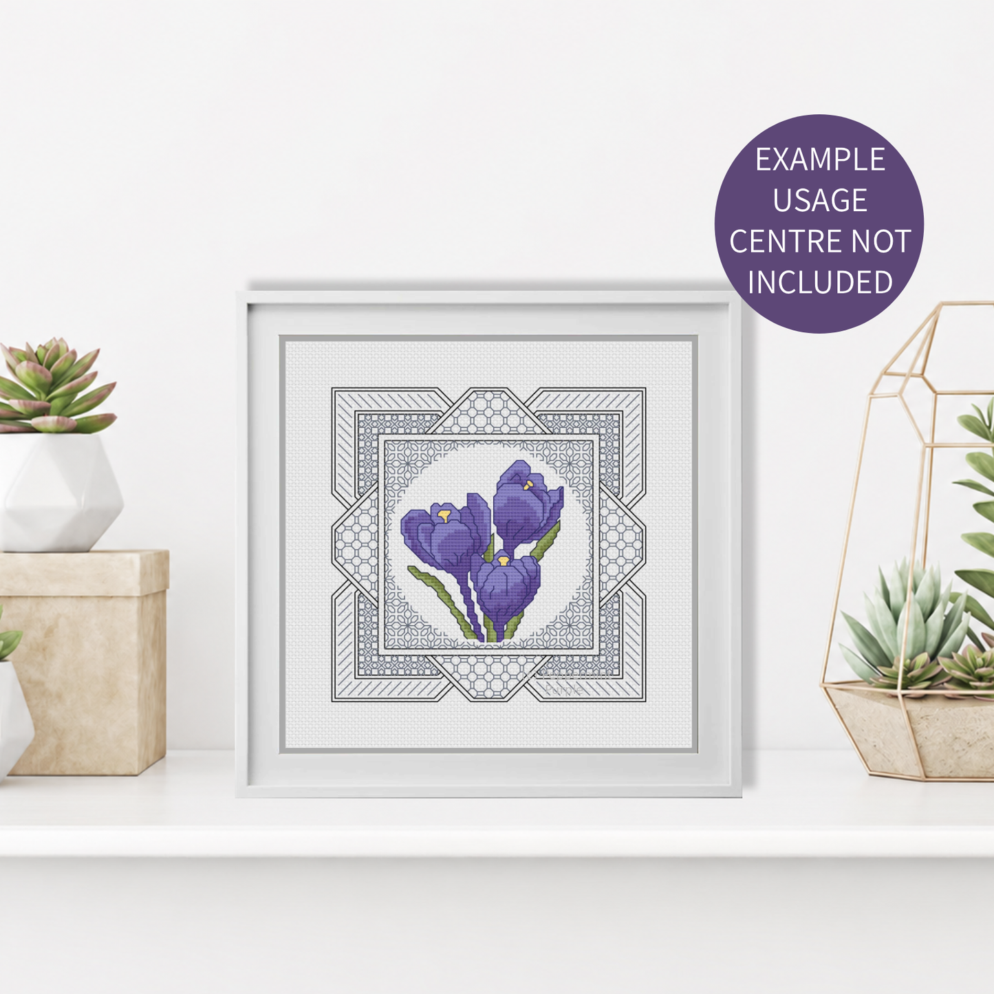 Centre Stage - Border 3 Blackwork Pattern by Peppermint Purple