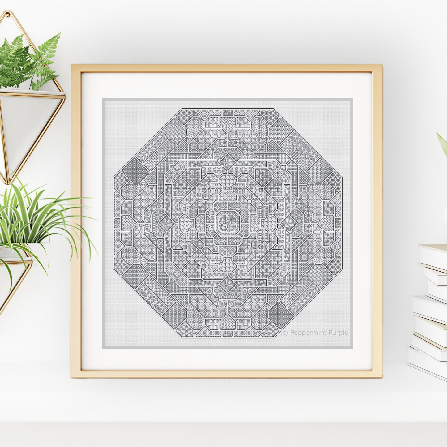 Gaudium Blackwork Blackwork Pattern by Peppermint Purple