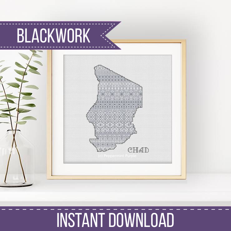Chad Blackwork Pattern Blackwork Pattern by Peppermint Purple