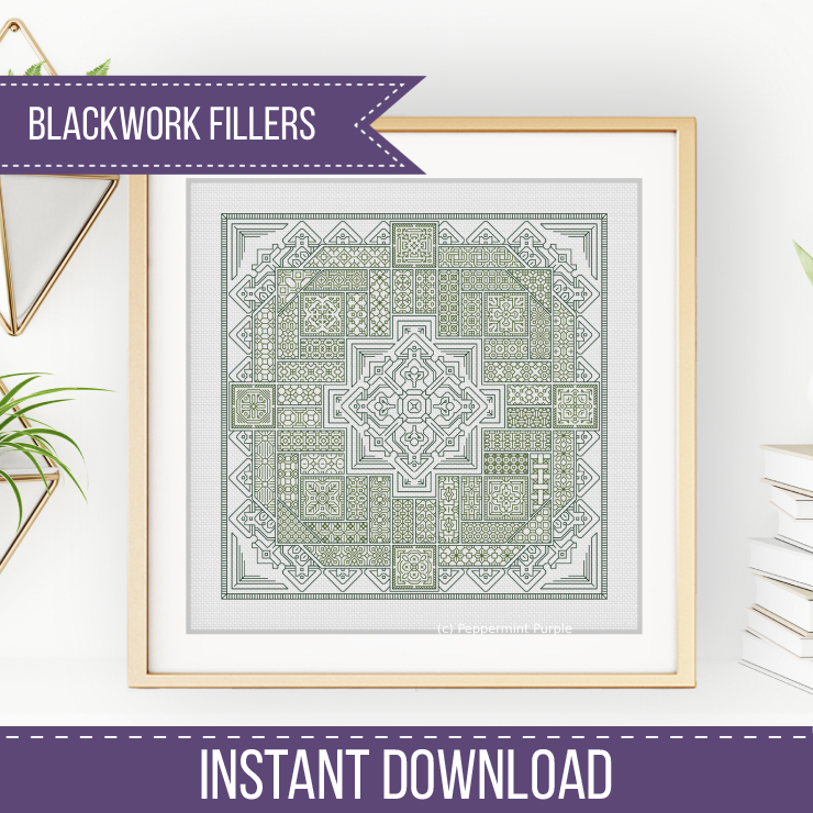 2024 SAL - Geometrica Blackwork Pattern by Peppermint Purple