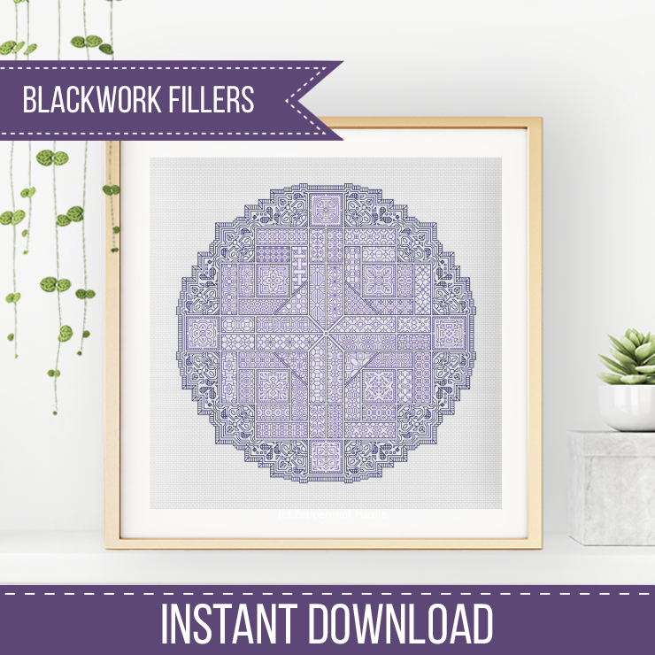 2024 SAL - Doily Blackwork Pattern by Peppermint Purple