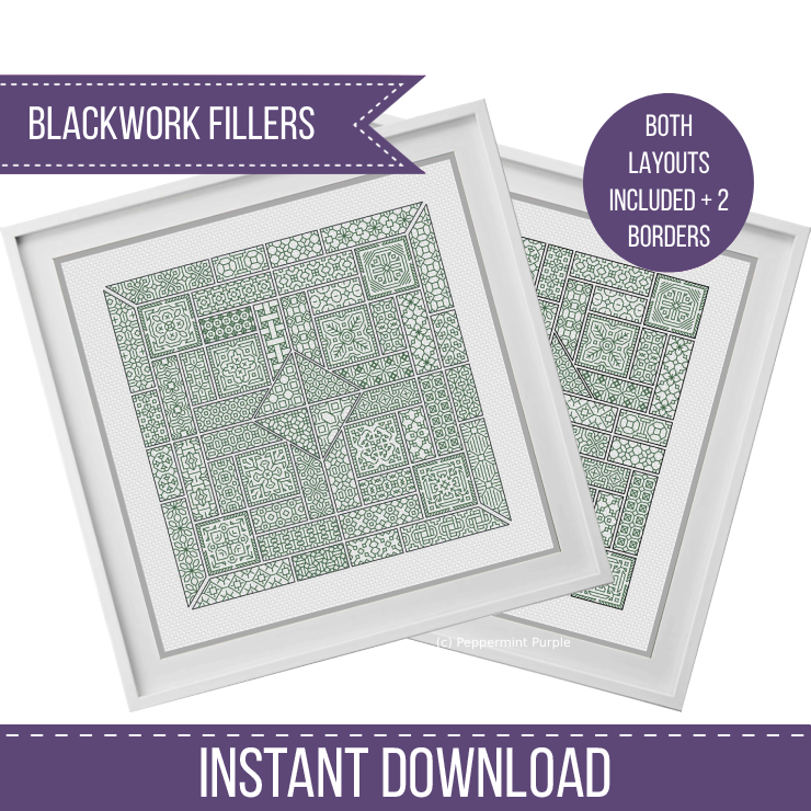 The 2024 SAL Blackwork Pattern by Peppermint Purple