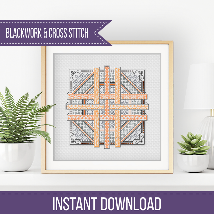 Wrapped Up Blackwork Pattern by Peppermint Purple