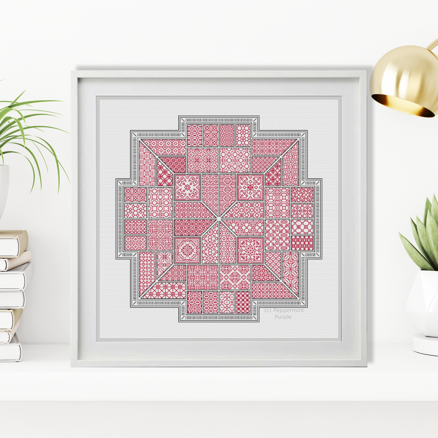2025 SAL - Blackwork Blackwork Pattern by Peppermint Purple