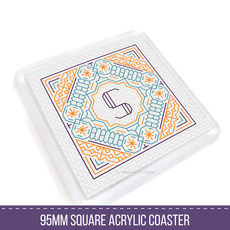 Square Coaster Blank Coaster by Peppermint Purple