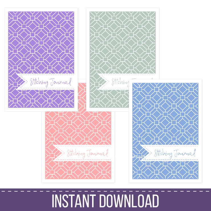 Stitching Journal - Instant Download Stitching Journal by Peppermint Purple