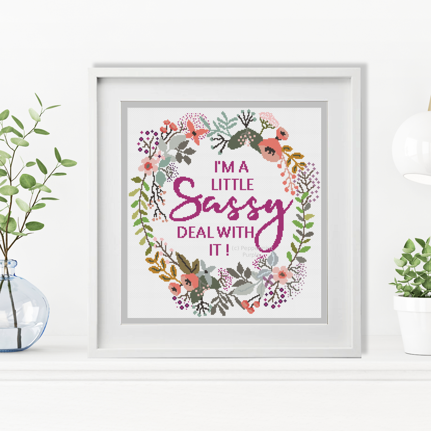 Sassy Cross Stitch Pattern by Peppermint Purple