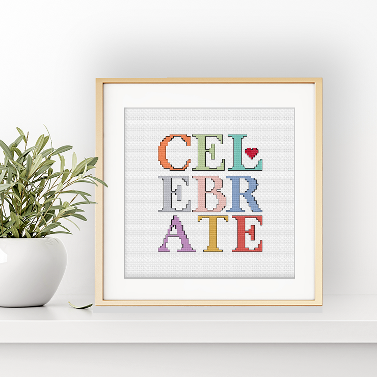 Celebrate Cross Stitch Pattern by Peppermint Purple